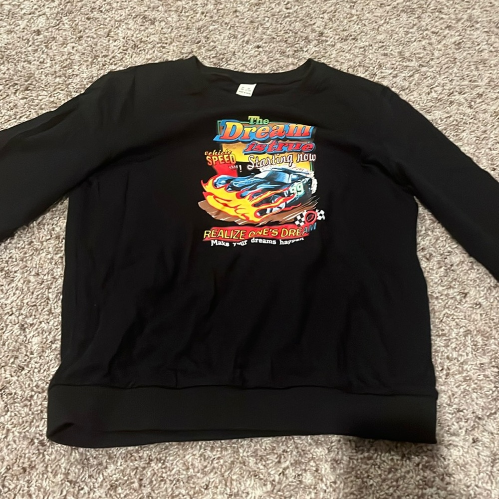 Black sweatshirt with Car design